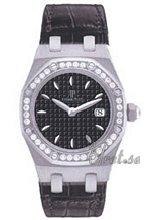 Audemars Piguet Royal Oak Lady Hours And Minutes Steel Black Dia