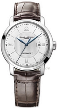 Baume & Mercier Classima Executives XXL Silver Dial Croco Strap