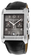 Baume & Mercier Hampton Musta/Nahka 48.4x34.3 mm