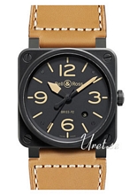 Bell & Ross Aviation Musta/Nahka 42x42 mm