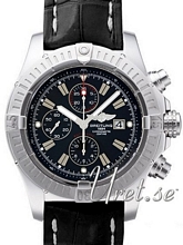 Breitling Super Avenger Black Dial Leather Breitling Super Avenger Black Dial Leather
