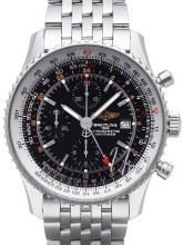 Breitling Navitimer World Black Dial Bracelet