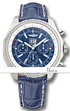 Breitling For Bentley 6.75 Blue Dial Croco Strap