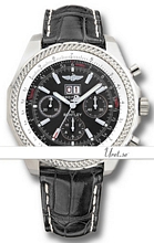 Breitling For Bentley 6.75 Black Dial Croco Strap