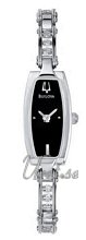 Bulova Crystals Ladies Black Dial