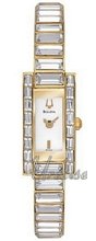Bulova Crystals Ladies Gold Tone MOP Dial