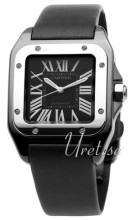 Cartier Santos 100 Carbon Black Dial Composite Strap
