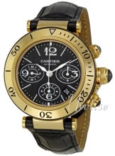 Cartier Pasha Seatimer Black Dial Croco Strap