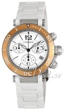 Cartier Pasha Seatimer Lady Silver Dial Steel/Rubber Bracelet