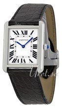 Cartier Tank Solo Silver Dial Croco Strap