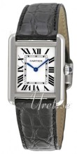 Cartier Tank Solo Silver Dial Croco Strap