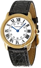 Cartier Ronde Solo Silver Dial Croco Strap