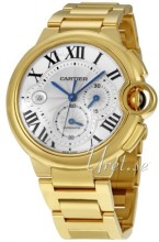 Cartier Ballon Bleu Silver, Guilloche Dial Yellow Gold Bracelet