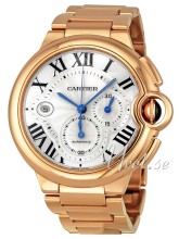 Cartier Ballon Bleu Silver, Guilloche Dial Rose Gold Bracelet
