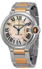 Cartier Ballon Bleu MOP, Pink Dial Rose Gold/Steel Bracelet