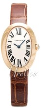 Cartier Baignoire Silver Dial Croco Strap