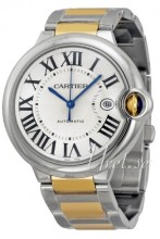 Cartier Ballon Bleu Steel/Yellow Gold Silver Dial