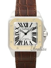 Cartier Santos 100 Yellow Gold/Steel Silver Dial