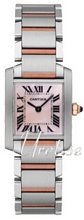 Cartier Tank Francaise Pink MOP Dial Two Toned Bracelet Ladies