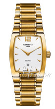 Certina DS Spel Lady Valkoinen/Kullans�vytetty ter�s 34x23 mm