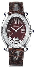 Chopard Happy Sport White Gold Röd Dial Chopard Happy Sport White Gold Röd Dial