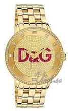 Dolce & Gabbana D&G Prime Time Gold Dial Gold Tone Bracelet