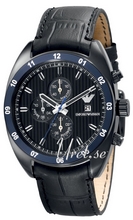 Emporio Armani Sportivo Musta/Nahka �43 mm