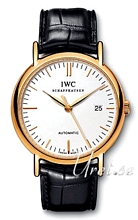 IWC Portofino Silver Dial Black Leather Large Yellow Gold IWC Portofino Silver Dial Black Leather Large Yellow Gold