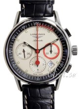 Longines Column Wheel Chronograph Silver Dial Leather Longines Column Wheel Chronograph Silver Dial Leather