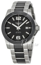 Longines Conquest Ceramic Bezel Black Dial Steel/Ceramic Bracele
