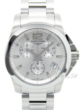 Longines Conquest Silver Dial Steel Bracelet