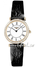 Longines Grande Classique White Dial Leather Strap Black