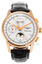 Longines Heritage Flagship Moon Phase White Dial Croco Strap
