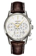Longines Heritage Silver Dial Croco Strap Brown