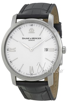 Baume & Mercier Classima Executives XL Silver Dial Croco Strap