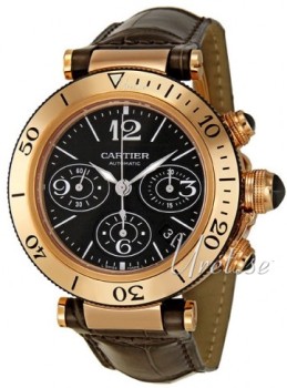 Cartier Pasha Seatimer Black Dial Croco Strap Cartier Pasha Seatimer Black Dial Croco Strap