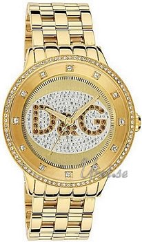 Dolce & Gabbana D&G Prime Time Gold Dial Gold Tone Bracelet