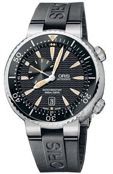 Oris Diving Small Second Date Steel Black Dial