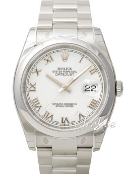 Rolex Datejust White Dial Oysterlock Bracelet Roman