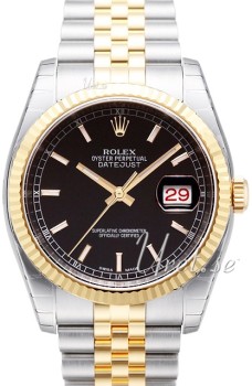 Rolex Datejust Black Dial Jubilee Bracelet