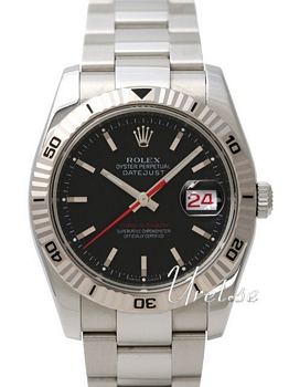 Rolex Datejust Turn-O-Graph Black Dial Oysterlock Bracelet