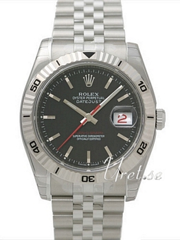 Rolex Datejust Turn-O-Graph Black Dial Jubilee Bracelet