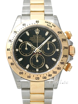 Rolex Daytona Black Dial Yellow Gold/Steel Oysterlock Bracelet
