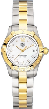TAG Heuer Aquaracer White MOP Dial Two Tone Ladies Diamond TAG Heuer Aquaracer White MOP Dial Two Tone Ladies Diamond