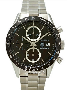 TAG Heuer Carrera Chronograph Black Dial Bracelet NEW MODEL