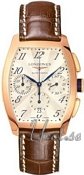 Longines Evidenza Chronograph White Dial Croco Strap
