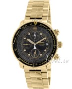 Seiko Chronograph Black Dial Gold Tone Bracelet