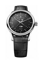 Maurice Lacroix Les Classiques Phases De Lune Musta/Nahka �40 mm