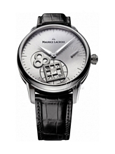 Maurice Lacroix Masterpiece Roue Carree Seconde Harmaa/Nahka Ø43 Maurice Lacroix Masterpiece Roue Carree Seconde Harmaa/Nahka Ø43