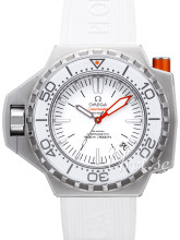 Omega Seamaster Diver Ploprof White Dial Rubber Strap